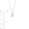 Thumbnail Image 3 of 1/2 CT. T.W. Certified Lab-Grown Diamond Frame Stacked Circle Pendant in 14K White Gold (F/SI2)
