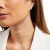 Thumbnail Image 2 of 1 CT. T.W. Certified Lab-Grown Diamond Frame Stacked Circle Drop Earrings in 14K White Gold (F/SI2)