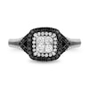 Thumbnail Image 4 of Enchanted Disney Villains Evil Queen 3/4 CT. T.W. Quad Diamond Frame with Garnet Engagement Ring in 14K Two-Tone Gold