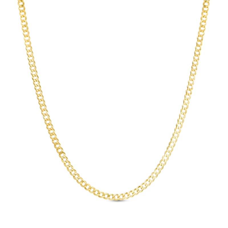 Main Image 1 of 2.7mm Curb Chain Necklace in Solid 14K Gold