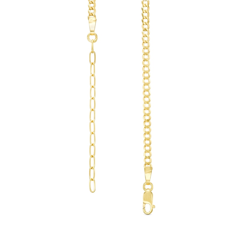 Main Image 3 of 2.7mm Curb Chain Necklace in Solid 14K Gold