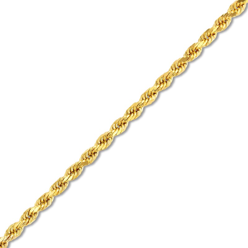 Main Image 1 of 3.6mm Diamond-Cut Rope Chain Anklet in Solid 10K Gold - 10"