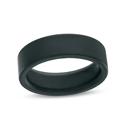 7.0mm Wedding Band in Tungsten with Black Ion-Plate