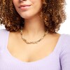 Thumbnail Image 2 of Italian Gold 2.0mm Diamond-Cut Glitter Link Chain Alternating Necklace in Hollow 14K Gold - 18"