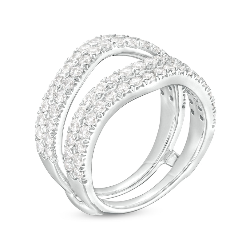 Main Image 2 of 1-1/2 CT. T.W. Certified Lab-Grown Diamond Contour Double Row Solitaire Enhancer in 14K White Gold (F/VS2)