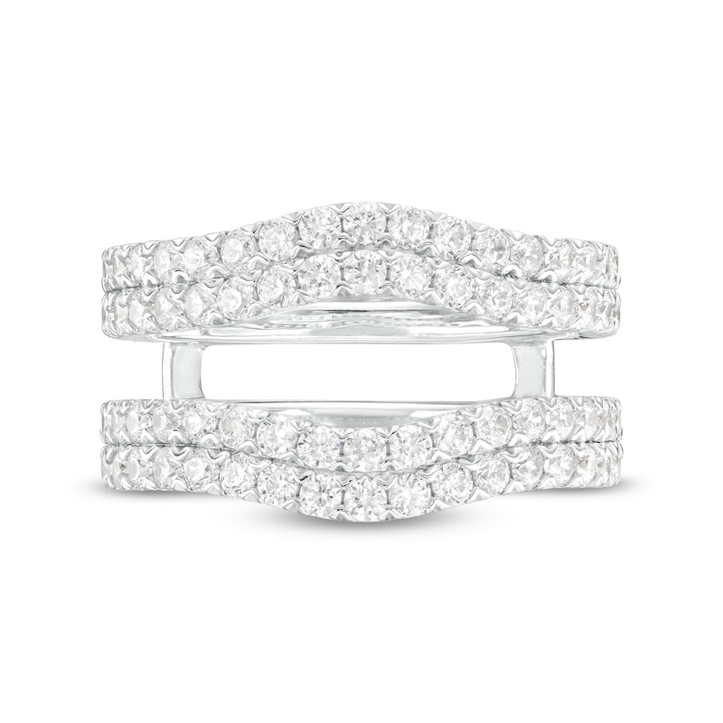 Main Image 3 of 1-1/2 CT. T.W. Certified Lab-Grown Diamond Contour Double Row Solitaire Enhancer in 14K White Gold (F/VS2)
