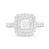Thumbnail Image 4 of 1-3/4 CT. T.W. Certified Princess-Cut Lab-Grown Diamond Double Frame Engagement Ring in 14K White Gold (F/VS2)