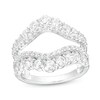 Thumbnail Image 1 of 2 CT. CT. T.W. Certified Lab-Grown Diamond Contour Double Row Solitaire Enhancer in 14K White Gold (F/VS2)