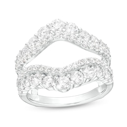 2 CT. CT. T.W. Certified Lab-Grown Diamond Contour Double Row Solitaire Enhancer in 14K White Gold (F/VS2)