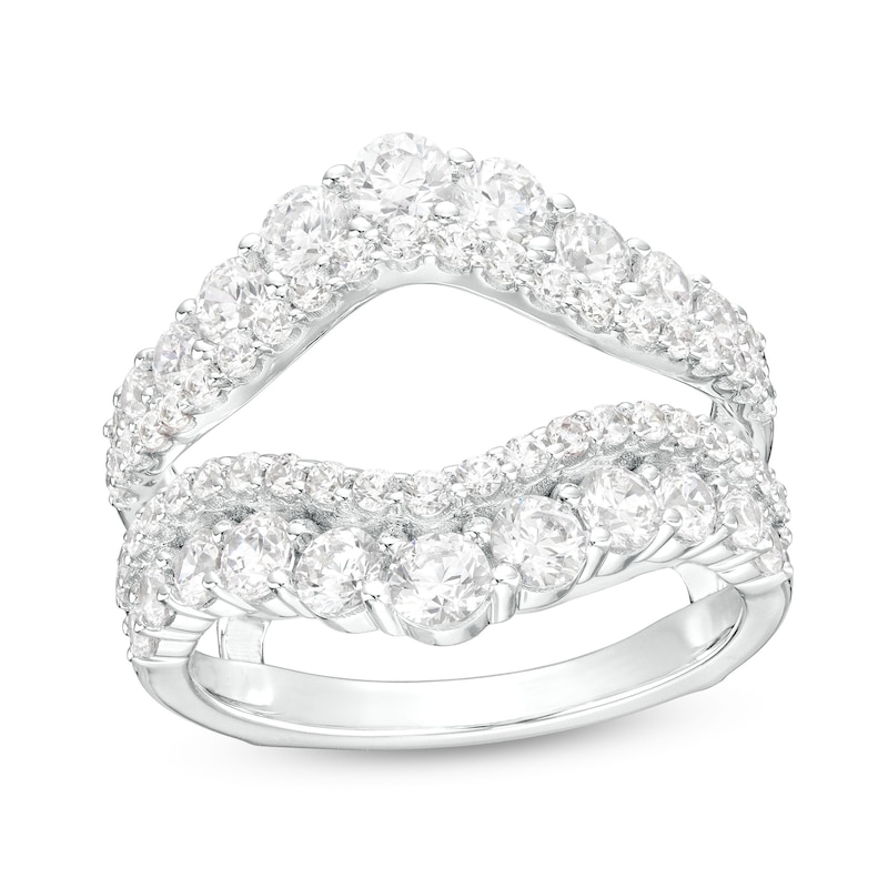 Main Image 1 of 2 CT. CT. T.W. Certified Lab-Grown Diamond Contour Double Row Solitaire Enhancer in 14K White Gold (F/VS2)