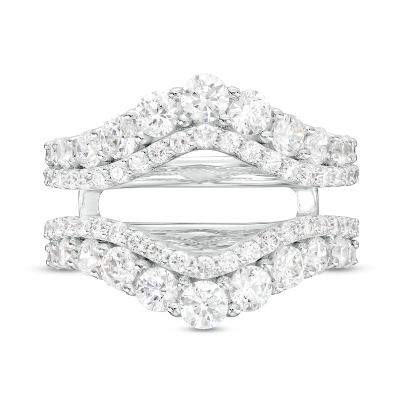 Main Image 3 of 2 CT. CT. T.W. Certified Lab-Grown Diamond Contour Double Row Solitaire Enhancer in 14K White Gold (F/VS2)