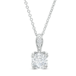 5/8 CT. T.W. Certified Diamond Solitaire Pendant in 14K White Gold (I/I2)