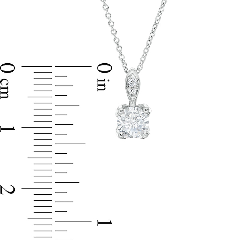 Main Image 3 of 5/8 CT. T.W. Certified Diamond Solitaire Pendant in 14K White Gold (I/I2)