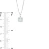 Thumbnail Image 4 of 1/4 CT. T.W. Certified Lab-Grown Diamond Cushion-Shaped Frame Pendant in 10K White Gold (F/SI2)