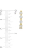 Thumbnail Image 3 of 3/8 CT. T.W. Multi-Diamond Station Hoop Earrings in 10K Gold