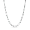 Thumbnail Image 1 of 4.3mm Diamond-Cut Curb Chain Necklace in Solid Sterling Silver  - 18"