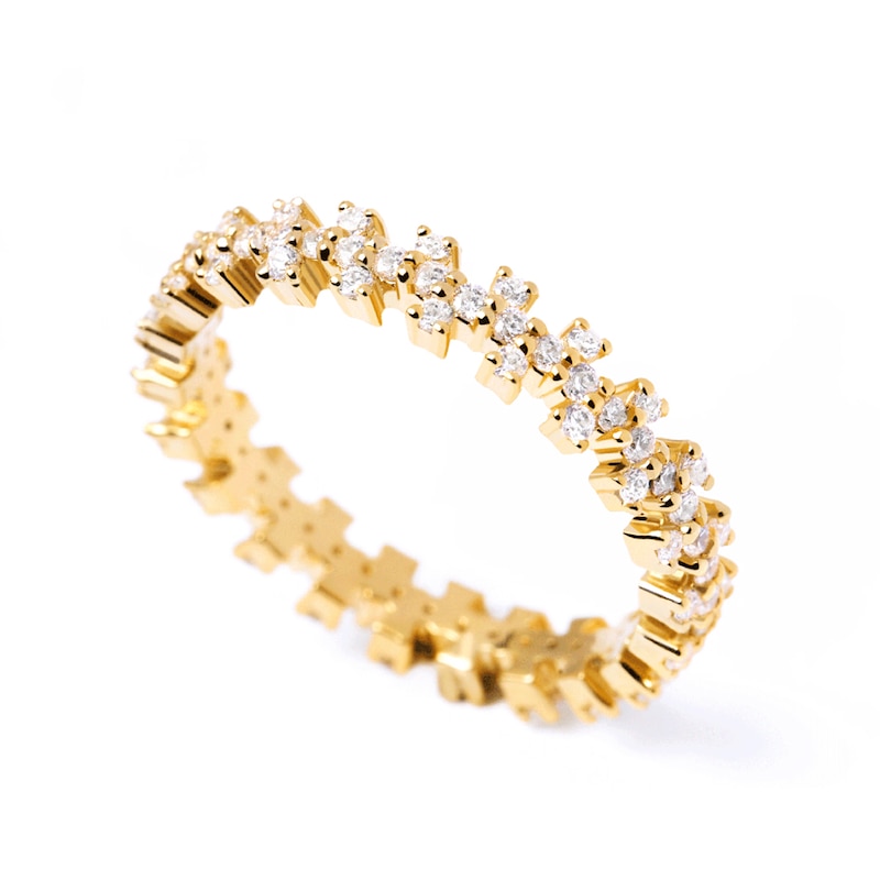 Main Image 1 of 5/8 CT. T.W. Lab-Grown Diamond Scatter Eternity Band in 14K Gold - Size 6.75