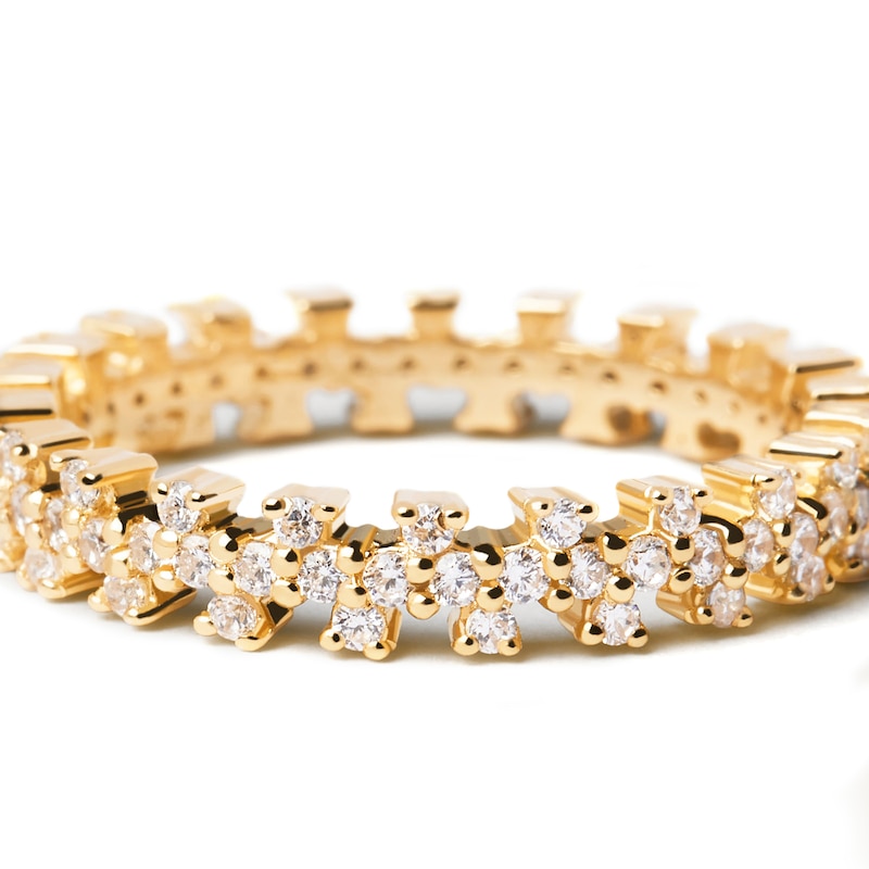 Main Image 5 of 5/8 CT. T.W. Lab-Grown Diamond Scatter Eternity Band in 14K Gold - Size 6.75