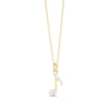 Thumbnail Image 1 of 1/15 CT. T.W. Diamond Music Eighth Note Pendant in Sterling Silver in 18K Gold Plate