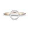 Thumbnail Image 3 of 1/10 CT. T.W. Diamond Circle Outline Ring in Sterling Silver with 18K Gold Plate