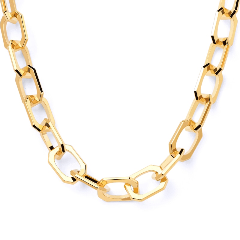 Main Image 1 of PDPAOLA™ at Zales 14.5mm Paper Clip Link Chain Necklace in Brass with 18K Gold Plate – 20.67"