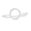 Thumbnail Image 0 of 1/10 CT. T.W. Diamond Circle Outline Ring in Sterling Silver