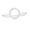 Thumbnail Image 1 of 1/10 CT. T.W. Diamond Circle Outline Ring in Sterling Silver