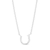 Thumbnail Image 1 of 1/15 CT. T.W. Diamond Horseshoe Necklace in Sterling Silver