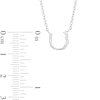Thumbnail Image 3 of 1/15 CT. T.W. Diamond Horseshoe Necklace in Sterling Silver