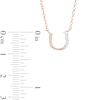 Thumbnail Image 3 of 1/15 CT. T.W. Diamond Horseshoe Necklace in Sterling Silver with 18K Rose Gold Plate