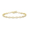 Thumbnail Image 1 of 1/3 CT. T.W. Diamond Marquise-Shaped Link Bracelet in 10K Gold – 7.25"