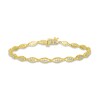 Thumbnail Image 2 of 1/3 CT. T.W. Diamond Marquise-Shaped Link Bracelet in 10K Gold – 7.25"