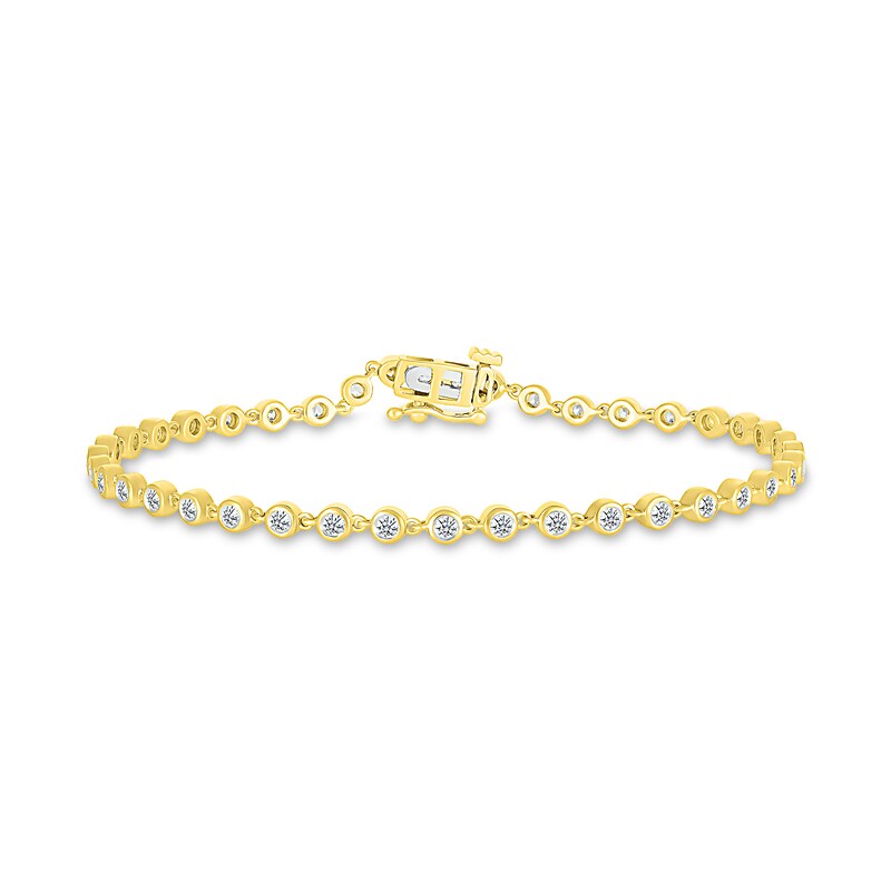 Main Image 2 of 1 CT. T.W. Diamond Link Bracelet in 10K Gold – 7.25"