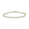 Thumbnail Image 2 of 2 CT. T.W. Diamond Alternating "X" Link Bracelet in 10K Two-Tone Gold – 7.25"