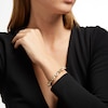 Thumbnail Image 2 of Italian Gold 2.0mm Diamond-Cut Glitter Link Chain Alternating Bracelet in Hollow 14K Gold – 9"