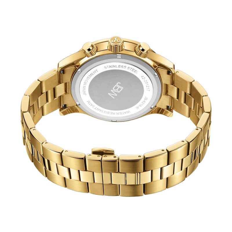 Main Image 3 of JBW Delano 1/5 CT. T.W. Diamond 18K Gold Plate Chronograph Watch with Silver-Tone Dial (Model: JB-6218-E)