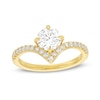 Thumbnail Image 1 of You're the One™ 1-1/5 CT. T.W. Certified Lab-Grown Diamond Chevron Engagement Ring in 14K Gold (F/SI2)