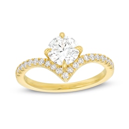 You're the One™ 1-1/5 CT. T.W. Certified Lab-Created Diamond Chevron Engagement Ring in 14K Gold (F/SI2)