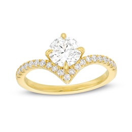 You're the One™ 1-1/5 CT. T.W. Certified Lab-Grown Diamond Chevron Engagement Ring in 14K Gold (F/SI2)