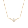 Thumbnail Image 0 of You're the One™ 1/3 CT. T.W. Certified Lab-Created Diamond Chevron Necklace in 14K Gold (F/SI2) – 18.5"