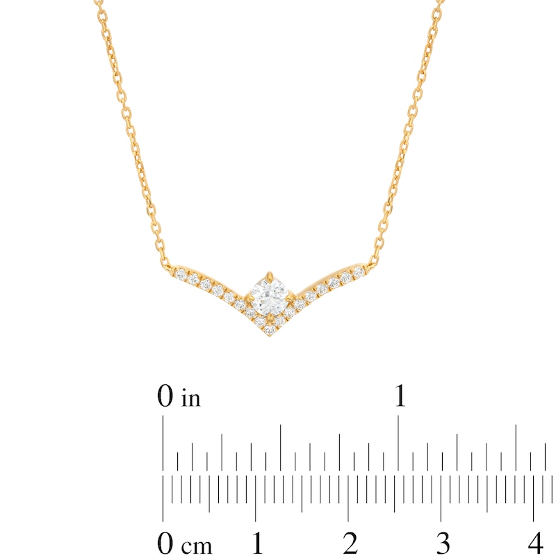 You're the One™ 1/3 CT. T.W. Certified Lab-Created Diamond Chevron Necklace in 14K Gold (F/SI2) – 18.5"