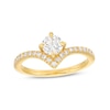 Thumbnail Image 0 of You're the One™ 3/4 CT. T.W. Certified Lab-Created Diamond Chevron Engagement Ring in 14K Gold (F/SI2)