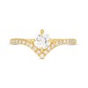 Thumbnail Image 5 of You're the One™ 3/4 CT. T.W. Certified Lab-Grown Diamond Chevron Engagement Ring in 14K Gold (F/SI2)
