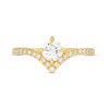 Thumbnail Image 4 of You're the One™ 3/4 CT. T.W. Certified Lab-Created Diamond Chevron Engagement Ring in 14K Gold (F/SI2)