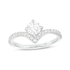 Thumbnail Image 0 of You're the One™ 3/4 CT. T.W. Certified Lab-Created Diamond Chevron Engagement Ring in 14K White Gold (F/SI2)