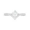 Thumbnail Image 4 of You're the One™ 3/4 CT. T.W. Certified Lab-Created Diamond Chevron Engagement Ring in 14K White Gold (F/SI2)