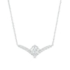 Thumbnail Image 1 of You're the One™ 5/8 CT. T.W. Certified Lab-Grown Diamond Chevron Necklace in 14K White Gold (F/SI2) – 18.5"