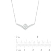 Thumbnail Image 3 of You're the One™ 5/8 CT. T.W. Certified Lab-Grown Diamond Chevron Necklace in 14K White Gold (F/SI2) – 18.5"
