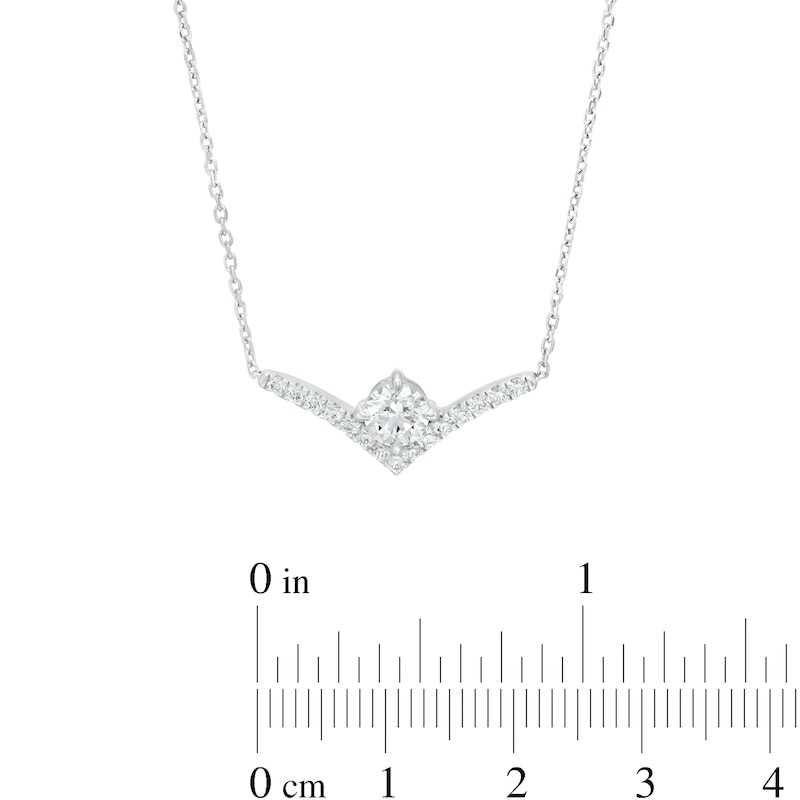 Chevron Black Diamond Pendant Rose Gold V Shaped Diamond Necklace 14K White Gold - Made to Order