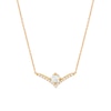 Thumbnail Image 1 of You're the One™ 5/8 CT. T.W. Certified Lab-Grown Diamond Chevron Necklace in 14K Gold (F/SI2) – 18.5"